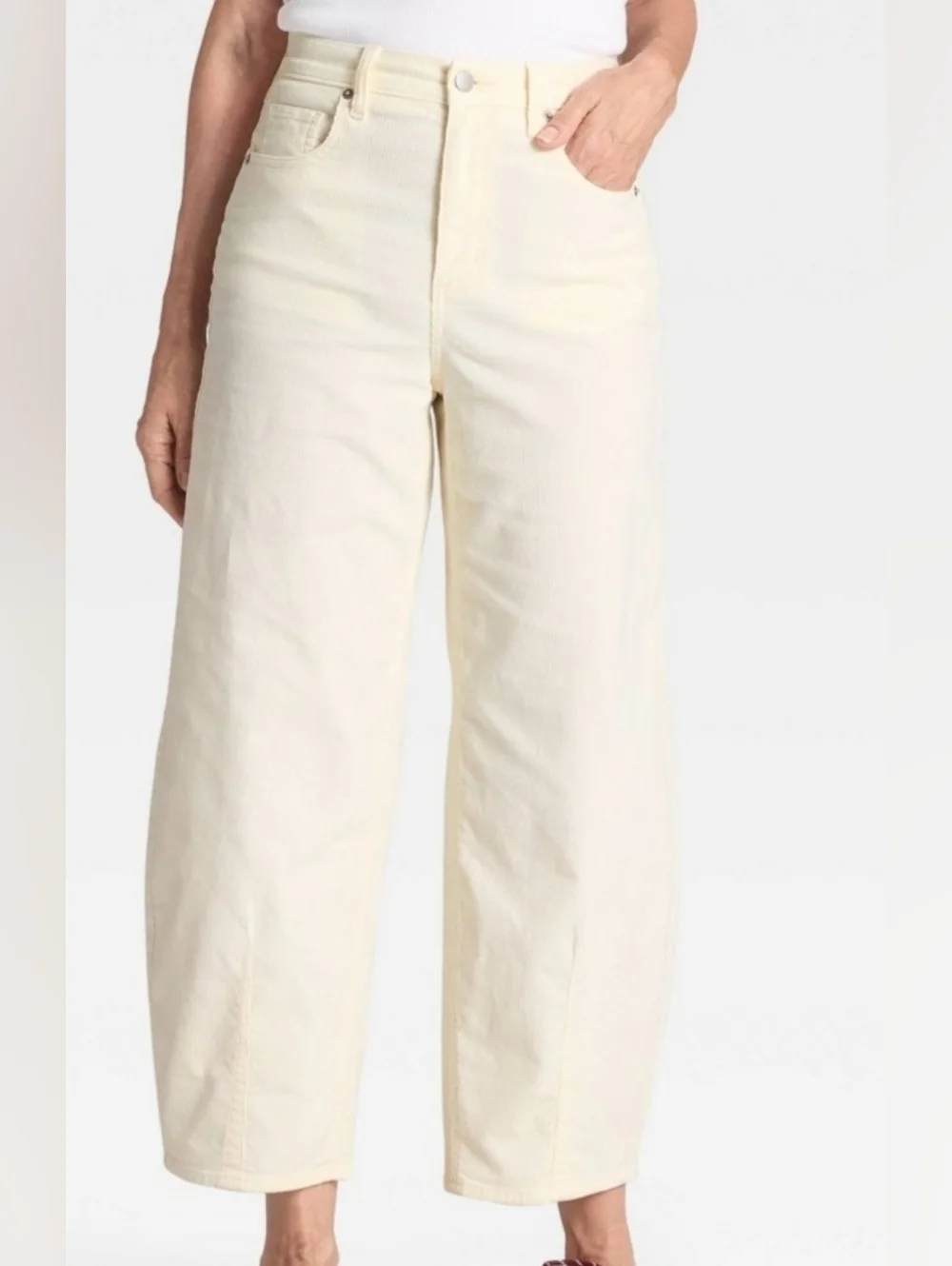 Universal Thread Cream Corduroy Wide-Leg Pants C383 - Picture 1 of 7